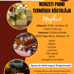 Őrségi Nemzeti Parki Termékek kóstolója